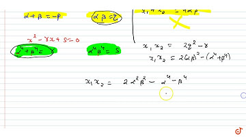 If `alpha nad beta` are the roots of the equation `x^2+px+q=0` and `alpha^4, beta^4` are the ro...