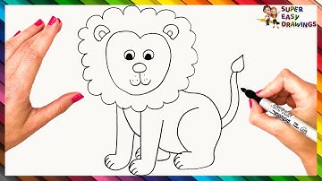 How To Draw A Lion Step By Step 🦁 Lion Drawing Easy