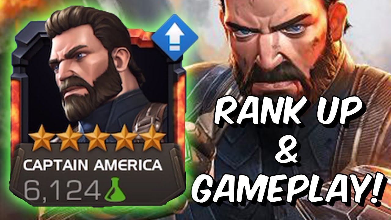 5 Star Captain America Infinity War Rank Up, Abilities & Gameplay - Marvel Contest Of Champions