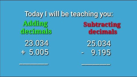 How to Add and Subtract Decimals | Performance Task in Math, Computer and English