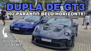 QUE DUPLA!!! GT3 RS 992 E GT3 TOURING PARANDO BH!! FERRARI, PORSCHE, R8 E MUITO MAIS!