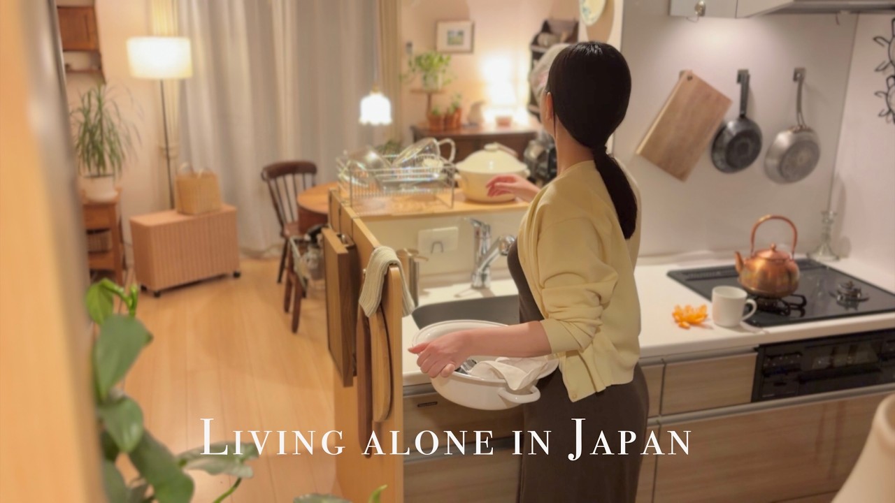 Приготовление японской еды в холодный день в небольшом сельском районе — спокойная и простая жизнь.