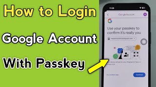 How to Login Google Account With Passkey | Login Gmail With Passkey