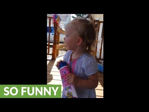 Baby girl ecstatic