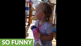 Baby girl ecstatic when her daddy arrives home