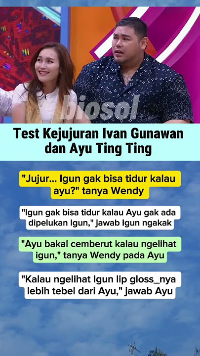 Test Kejujuran Ivan Gunawan dan Ayu Ting Ting