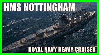 HMS Nottingham Royal Navy Heavy Cruiser World of Warships Wows Preview