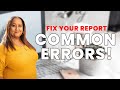 common errors in a credit report