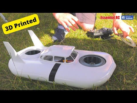 3D printed RETRO CC-2 002 RC skirtless Hovercraft | Thomas K YouTube channel | Wings & Wheels 2022