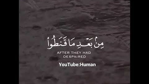 آيات قرآنيه وقت المطر (وهو الذي ينزل الغيث)❤️