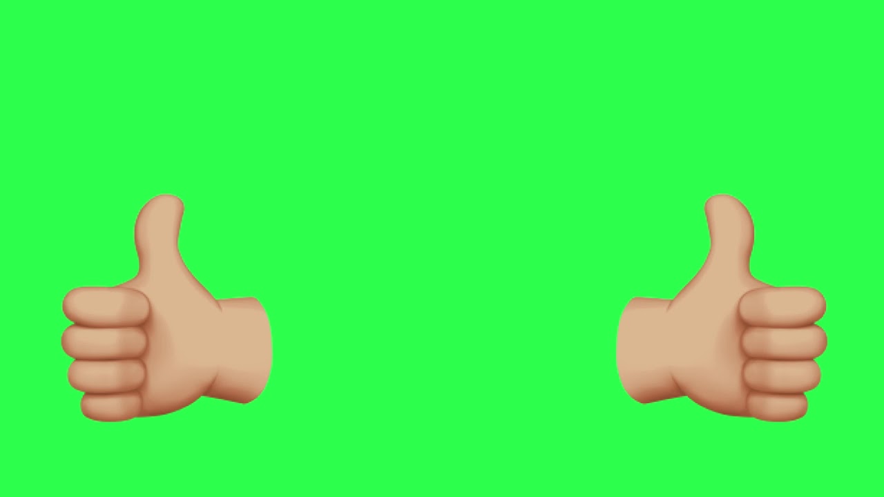 Thumbs Up Emoticon Daumen Hoch Emoji Smiley Green Screen Effect Animiert Effekt Youtube