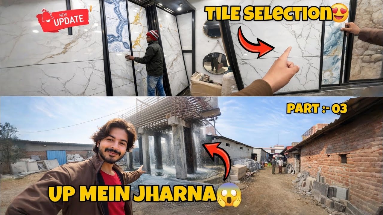 Dream House Ke Liye Select Ki Tiles 😍 | UP Mein Jharna 😱 | Rockstar Amaan