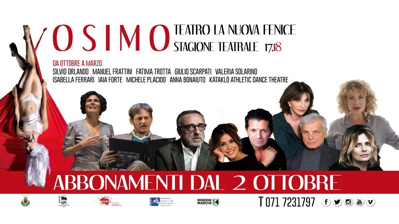 Stagione teatrale 2017/18 Teatro La Nuova Fenice Osimo