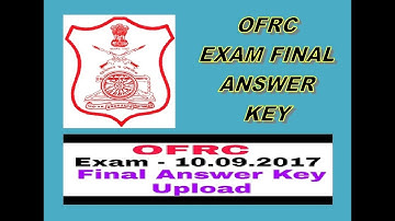 OFRC || Final Answer Key || 2017 || Result