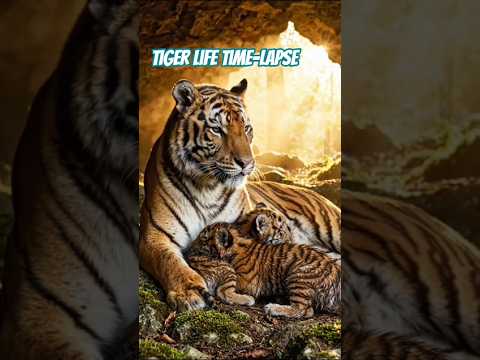Incredible Tiger Life Journey | #TimeLapse #AnimalLife #Shorts