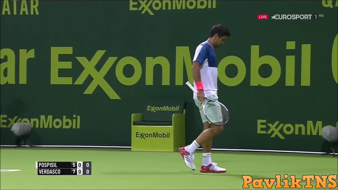 Vasek Pospisil vs Fernando Verdasco Highlights HD Qatar ExxonMobil Open 2017 🎾