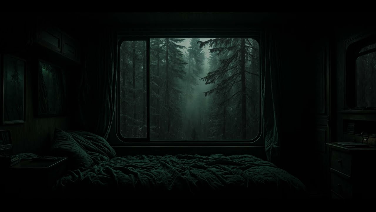 Misty Window Rain 🌧️ | Soft Showers & Distant Thunder for Tranquil Moments