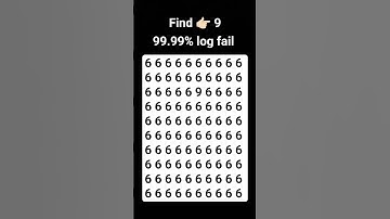 Find 👉🏻 9 99.99% log fail #quiztime #challenge #quiz #puzzle #emoji #find