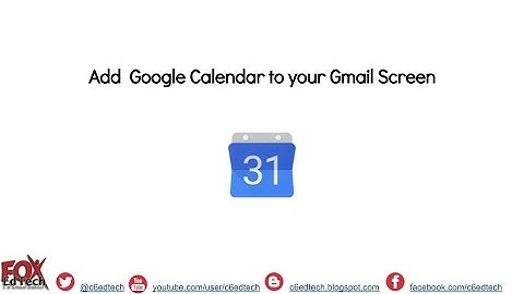 Add a Google Calendar Widget to Gmail