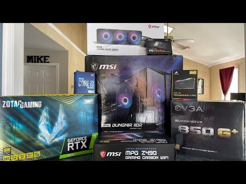 自作ゲンミングパソコンIntel13900kf+MSI 3090 New MSI Custom Gaming PC Build i9-10850k RTX 3090 - YouTube