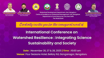 International Conference on Watershed Resilience: Integrating Science Sustainability and Society