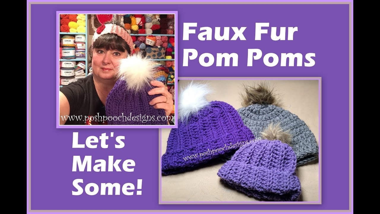 How to Make Faux Fur Pom Poms in Minutes! * Moms and Crafters