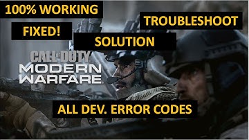 Call Of Duty.  Modern Warfare Directx. DEV 6065/6068/6071/5759 Error On Windows