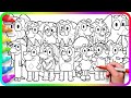 BLUEY Coloring Pages. I show you How to color Bluey and School Friends. Coco, Indy, Rusty and other