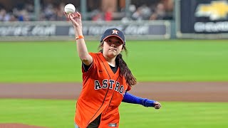 Uvalde Shooting Victim Throws Out First Pitch At Astros Game