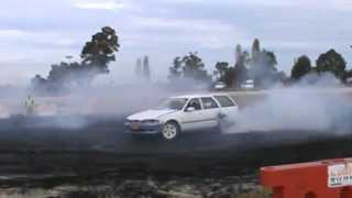 60 BOOF 2 0 Ford Falcon Wagon MOST DONUTS At Burnout Mafia Nats Tamworth City Speedway 10 5 2014