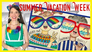 How to Draw Summertime Selfies | Summer Vacation Week