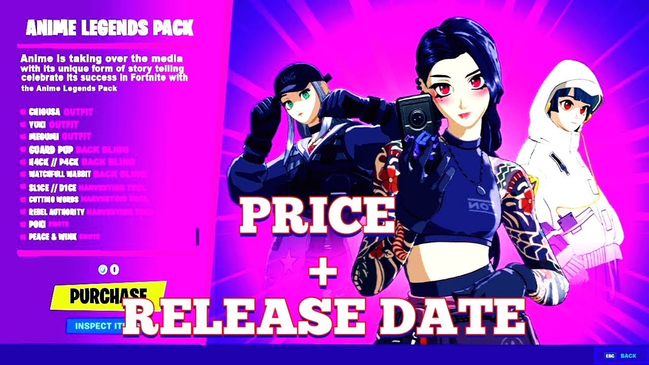 Fortnite Anime Legends Pack release date, all skins & price