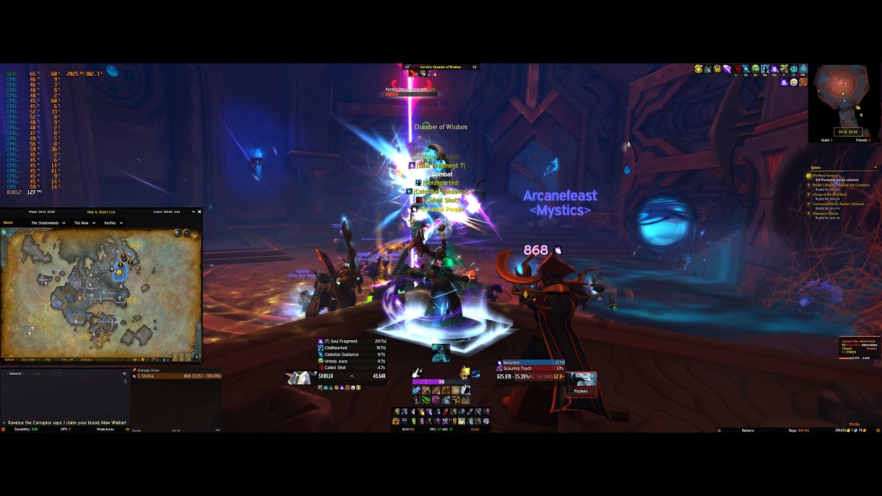 WoW Shadowlands 3440x1440 12700K 3080 Ti Korthia Questing YouTube