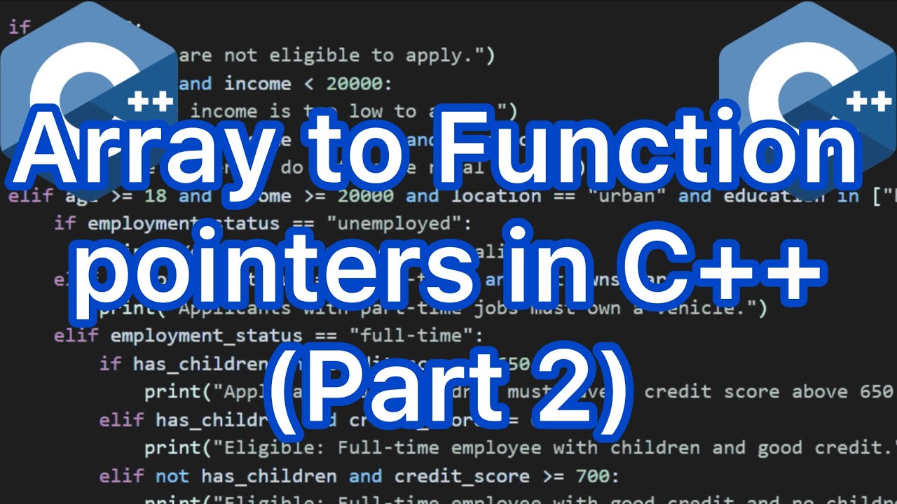 How to work with array to function pointers in C++ (Part 2)? - YouTube