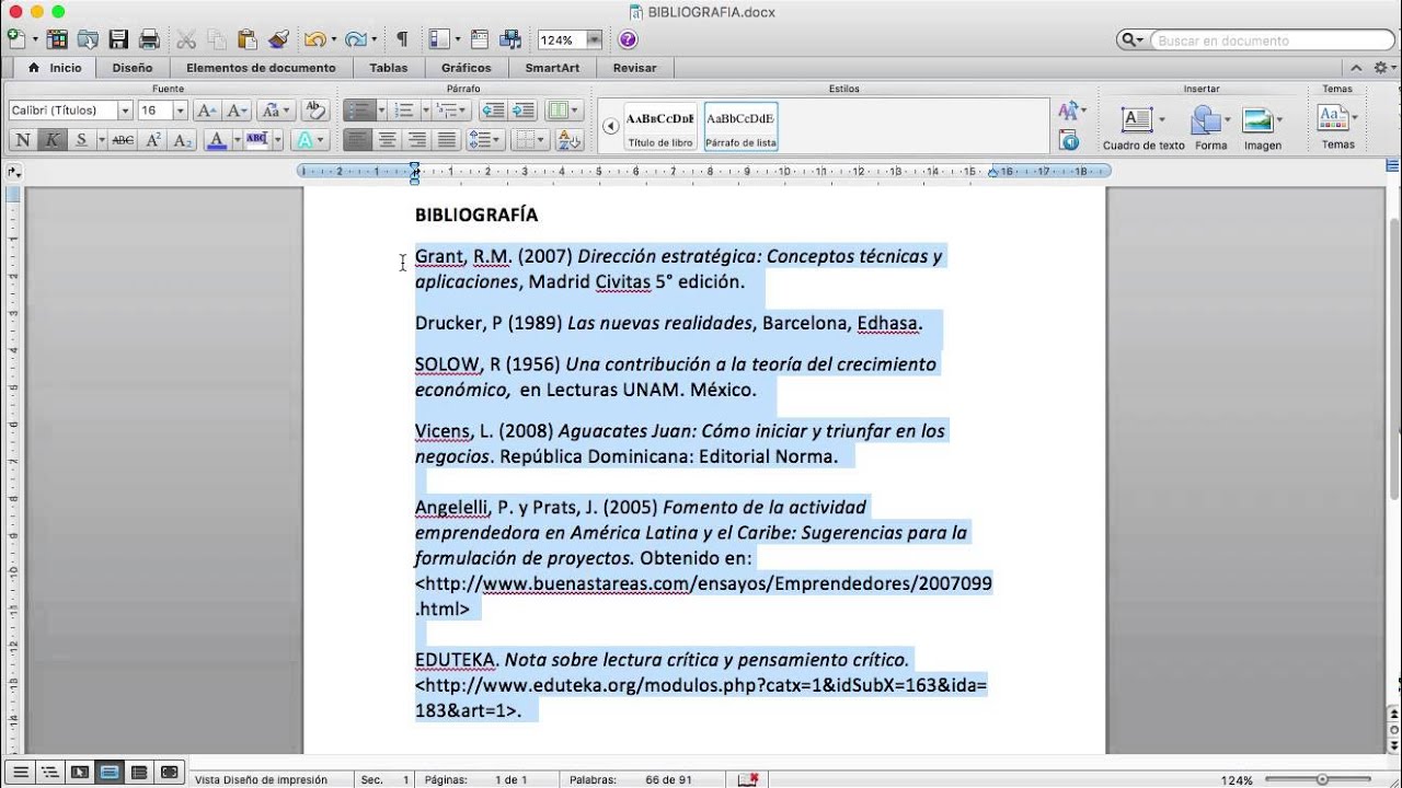 Como Ordenar La Bibliografía Por Orden Alfabético En Microsoft Word Ii