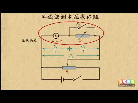 07半偏法测电压表内阻     恒定电流（3）  高中物理