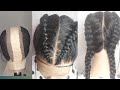 Dutch braids wig tutorial.  No full lace needed/synthetic wig.