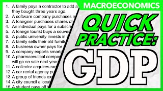 Quick Practice- GDP (Gross Domestic Product)