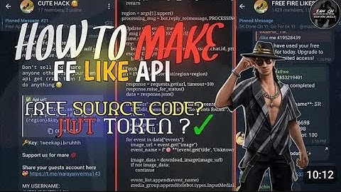HOW TO MAKE FF LIKE API FOR FREEPART 4 #freefire #telegram #cutehack#free#api #own #teamxcutehack