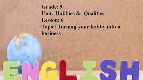 Excel 9. Turning your hobby into a business