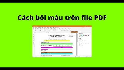 Cách bôi màu trên file PDF