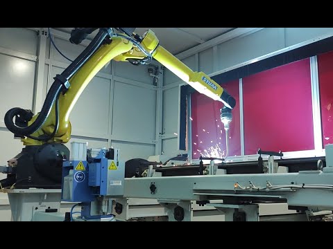 Robotic assembly (Tack Welding) & welding,  Laser marking, Unload line for World-Renowned Forklift