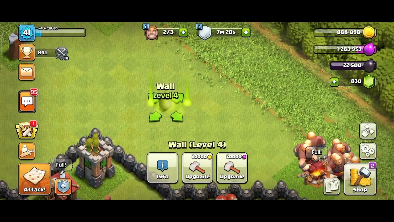 WALL LEVEL (1-8) COC - YouTube