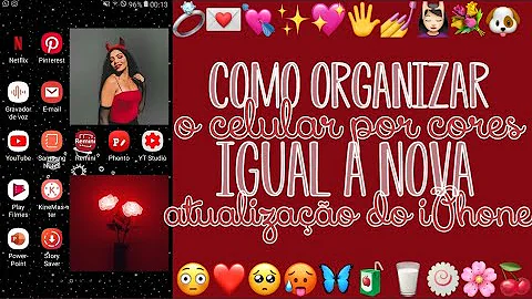 Como organizar a tela do Android por cor?
