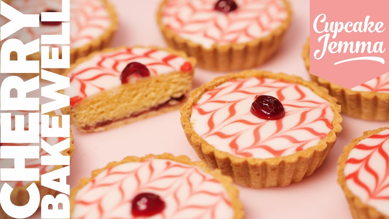 Cherry Bakewell Tart Recipe | Cupcake Jemma Channel | CupcakeJemma