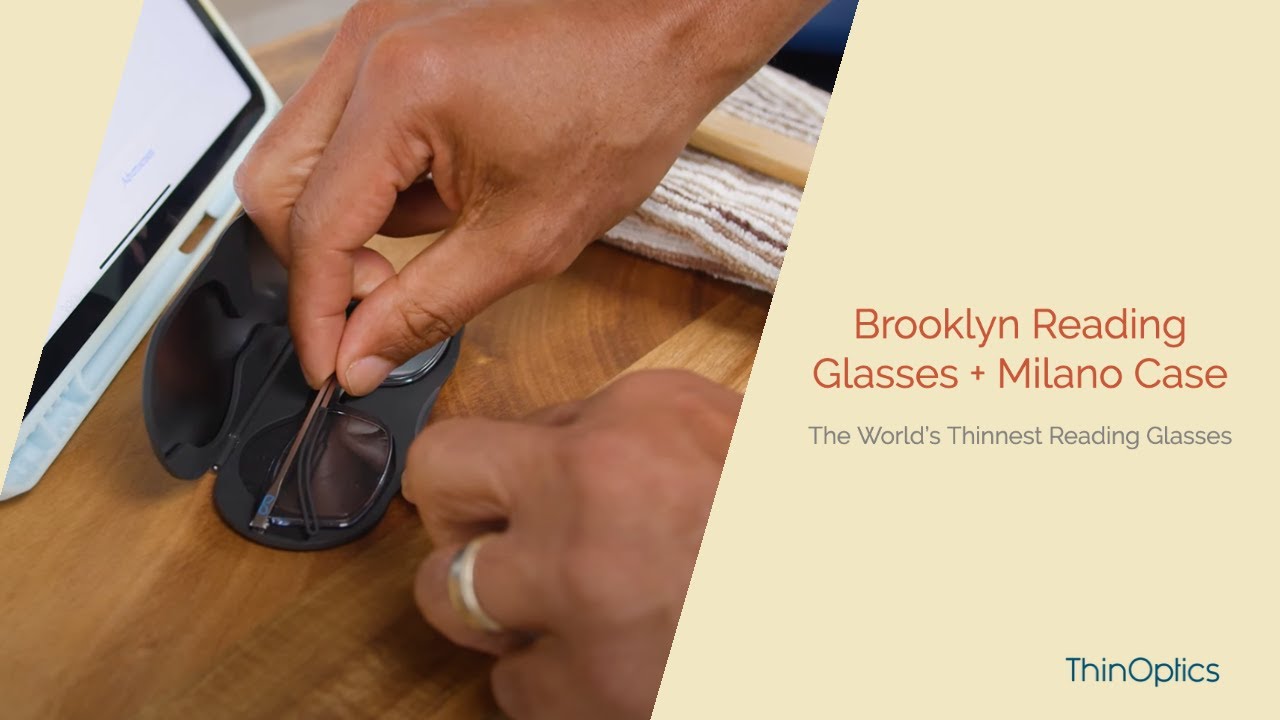 Brooklyn Reading Glasses + Milano Case ThinOptics Readers + Reading