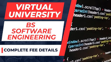 Virtual University BS Software Engineering Fee Details[Current Fee]