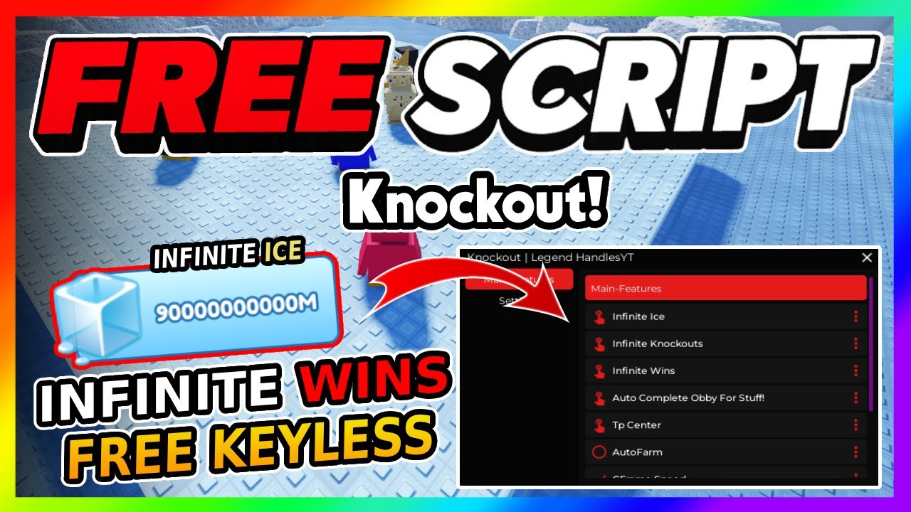 Knockout! Script *NO KEY* - AUTO WIN, AUTOFARM, INFINITE ICE + More ...