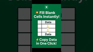 💥 Fill All Blank Cells Instantly in Excel! Save Time Like a Pro!💚 #excel #exceltips  #excelshortcuts