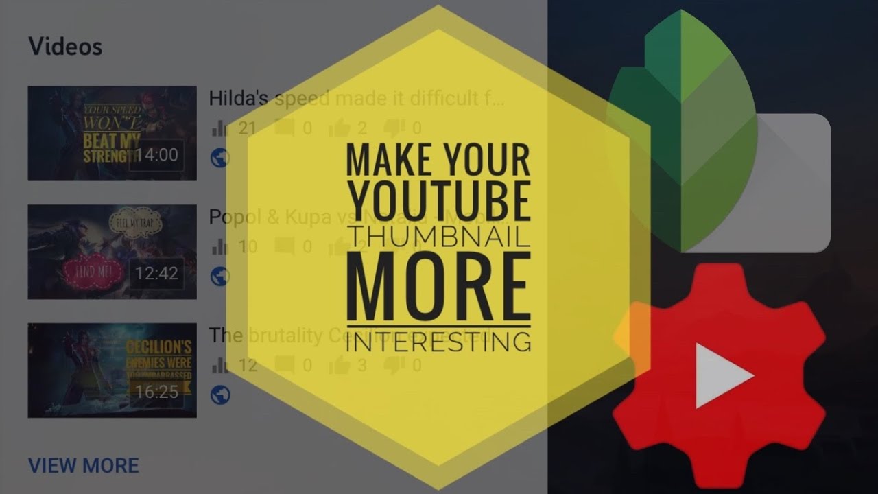 How to make your YOUTUBE THUMBNAIL view look AWESOME using SNAPSEED ...
